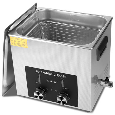 Pulizzatore ad ultrasuoni professionale 10L 240W Pulizzatore di gioielli a ultrasuoni commerciale con timer codificato, riscaldatore e cestino, applicazioni multifunzioni per gioielli, occhiali, catene, orologi