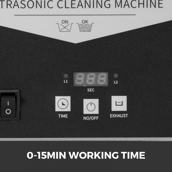 0.8L macchina di pulizia ad ultrasuoni 304 in acciaio inossidabile digitale con timer 2